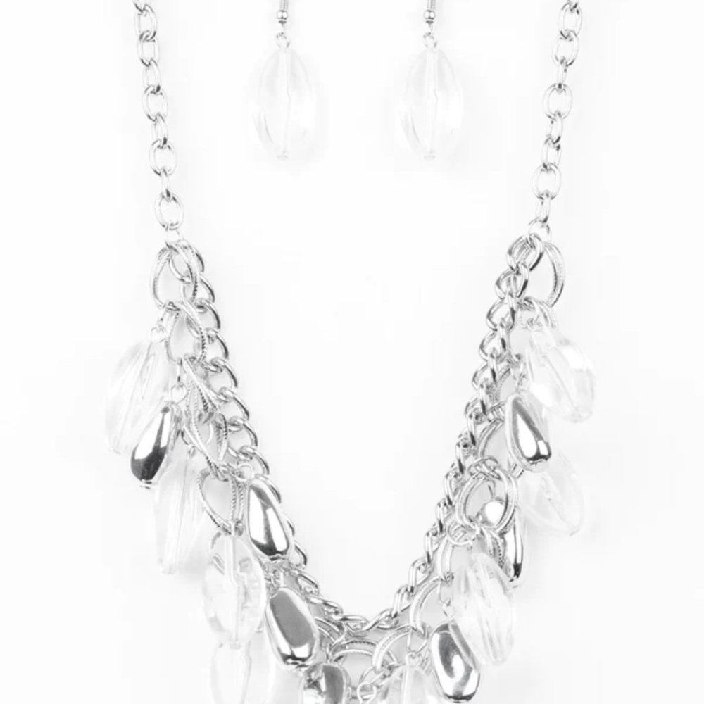 Spring Daydream - White Necklace Set - Picture 3 of 3